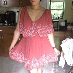 Free people beaded wrap dress S